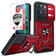 Moto G-Stylus-2025 Case with Tempered Glass Screen Protector, Military-Grade Pro