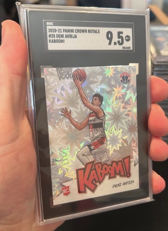 2020-21 Panini Crown Royale Deni Avdija Kaboom! SSP Rookie SGC 9.5