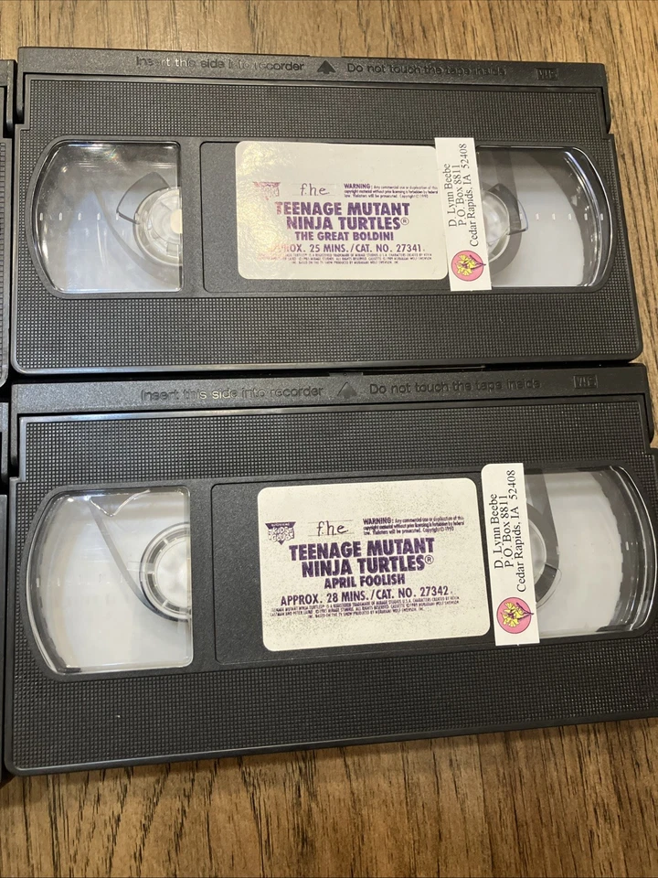 TMNT Teenage Mutant Ninja Turtles Burger King KIDS CLUB VHS Set of 4 - Image 4 of 4
