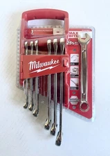 NEW - Milwaukee - 7pc. Mechanics SAE Combination Wrench Set Open-End, 48-22-9407