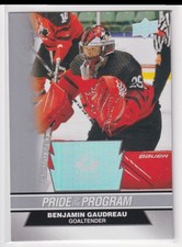 2023-24 Upper Deck Team Canada Juniors Pride of the Program Benjamin Gaudreau