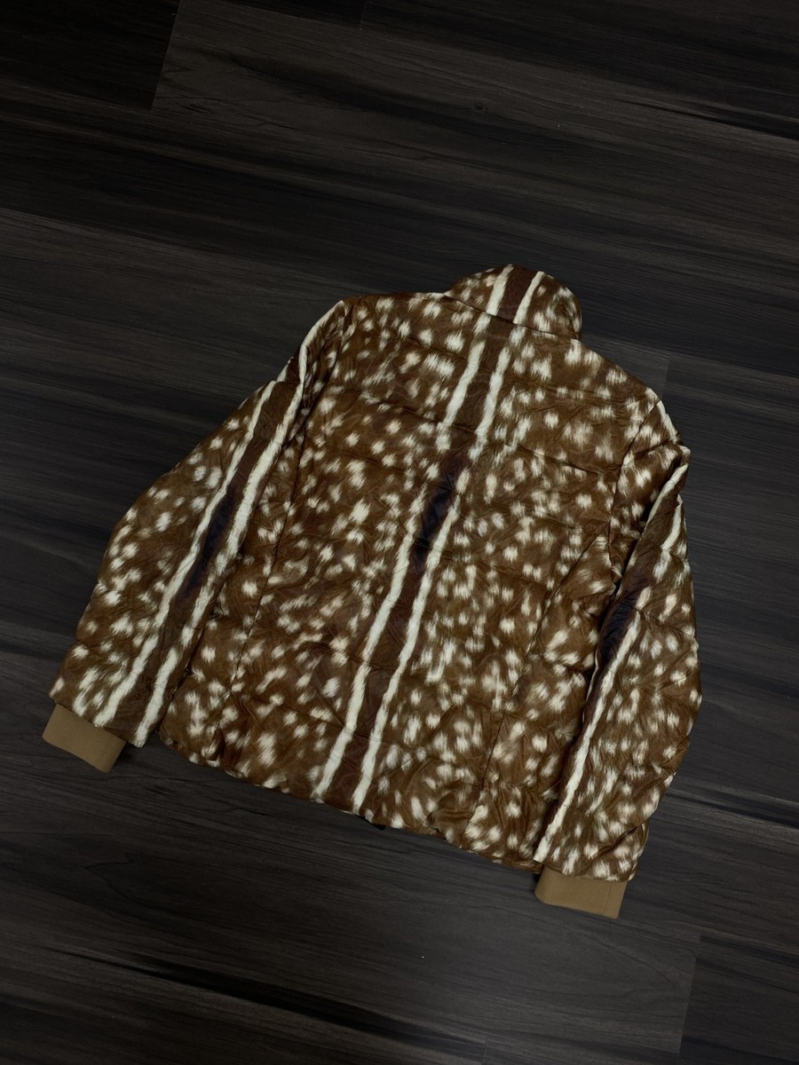 Burberry Colinton Deer Bambi Print Down Puffer Jacket Size L