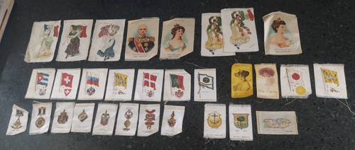 Lot of 30 Antique Tobacco Silks , several sizes & Series , Different Brands