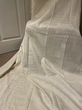 Off white Latin script medieval curtains each 64"w 71" drop traditional