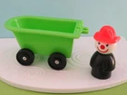 Vintage 1983 Fisher Price Little People CIRCUS CRAZY CLOWN FIRE BRIGADE #657 tub