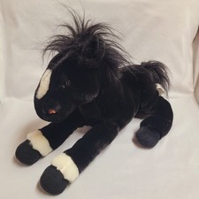 2001 Black Horse Realistic Commonwealth Stallion Pony Plush Equestrian Toys R Us