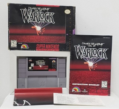 Warlock (Super Nintendo System SNES, 1995) CIB Complete Manual Poster