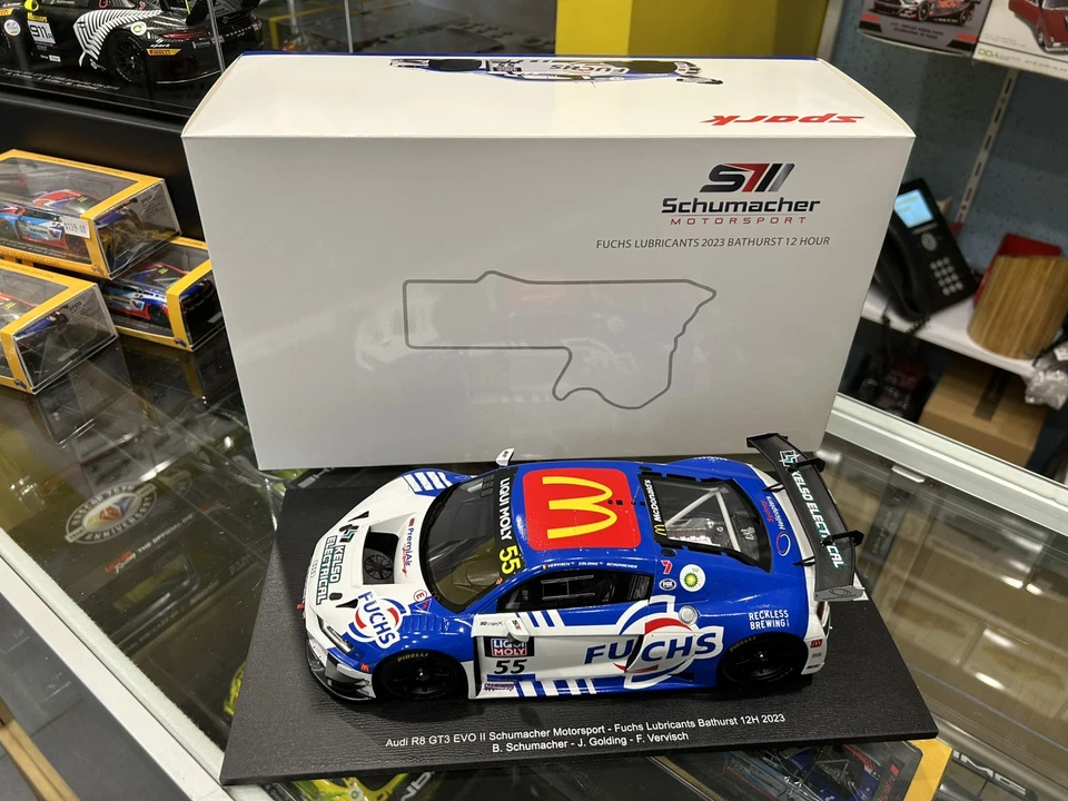 1:18 Audi R8 GT3 EVO II #55 Fuchs 2023 Bathurst 12 Hour *Damaged Box* - Image 3 of 4