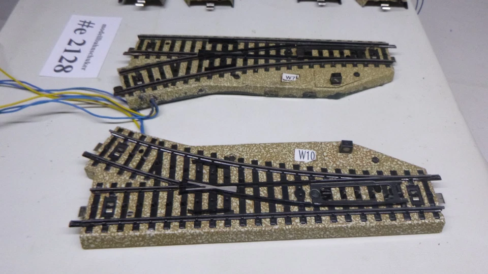 Märklin H0 Bundle 6 Pieces, M Track, Points, Remnants of Colour, Good Condition -#2128 - Image 3 of 4