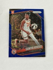 2025 Panini Prizm WNBA - Blue Velocity Prizm 🏀 Saniya Rivers #131 RC 🏀 Sun