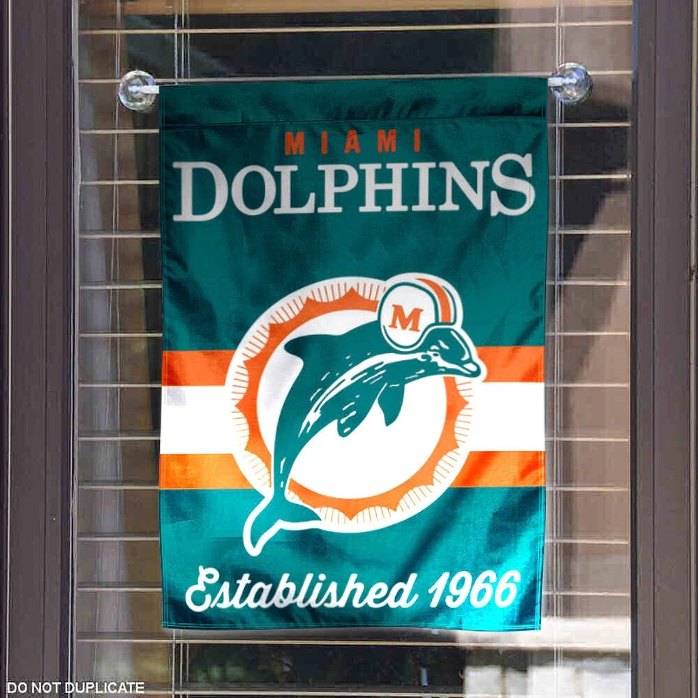 Miami Dolphins Throwback Retro Vintage  Garden Yard Banner Flag