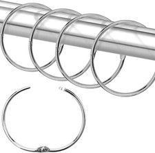Shower Curtain Hooks Rings,24 Pcs Rustproof Metal Shower Hooks for Shower Curtai