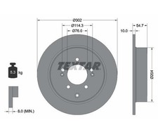 2 St. Bremsscheibe PRO TEXTAR 92294903 für KIA Sportage