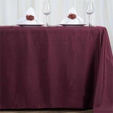 BURGUNDY 72x120 RECTANGLE POLYESTER TABLECLOTH Wedding Catering Dinner Supplies