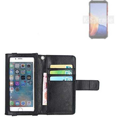 Wallet Case Schutz Hülle für Ulefone Armor X9 schwarz Display Schutz Folie