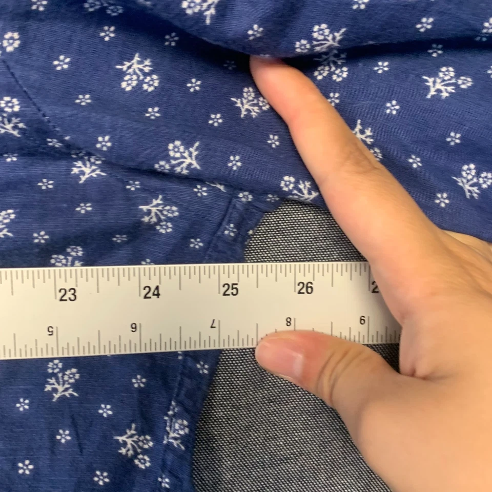 Camisa Brooks Brothers roja polar para hombre talla XL azul floral mezcla de lino Foto 4 de 4