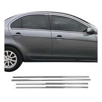 Fensterleisten Zierleisten FüR Mitsubishi Lancer 2008-2017 Edelstahl Chrom 4Tlg