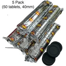 Charcoal Swift Lite Large 40MM Incense Resin Bakhour Oud Burning 50 Pieces