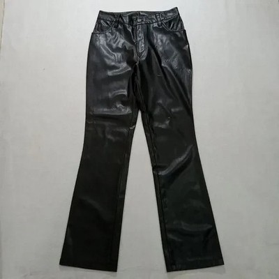 jr-s.com Faux Leather Jeans Women's Size Junior's 5 Black