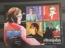 MALTA STAMPS 2003 - ELTON JOHN MINIATURE SHEET - MINT NEVER HINGED C