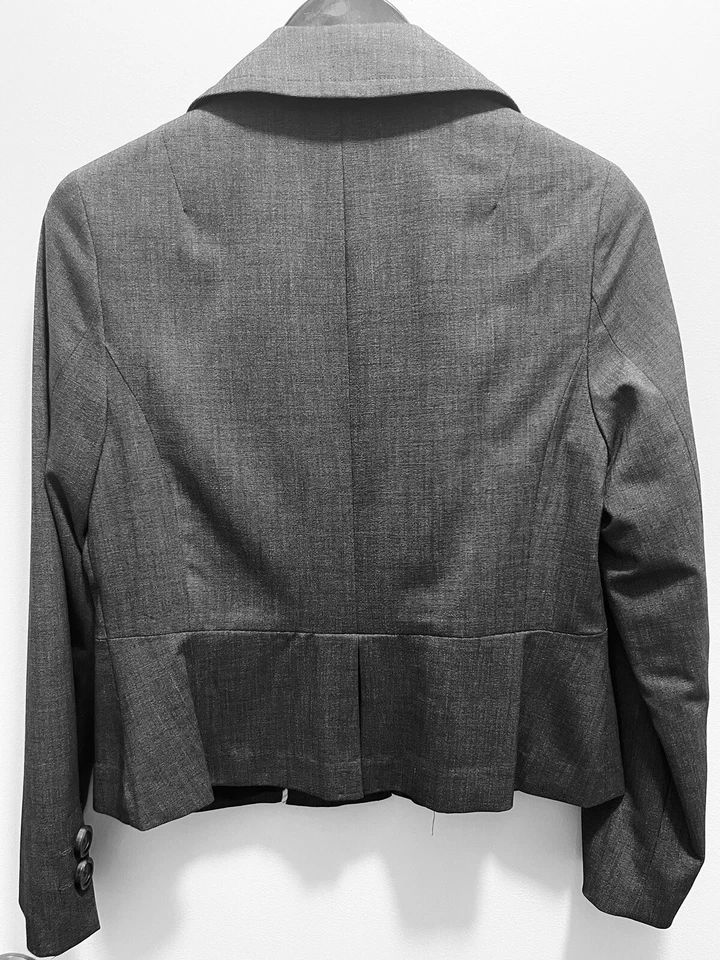 Chaqueta Blazer Mujer George Talla 10 Gris Hombreras Manga Larga 2 Botones Foto 2 de 4