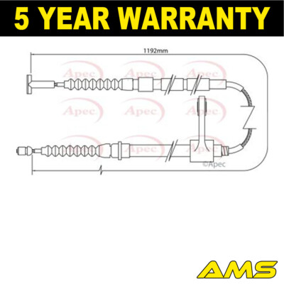 Fits Alfa Romeo 156 1998-2006 GT 2004-2010 Hand Brake Cable Rear Right AMS