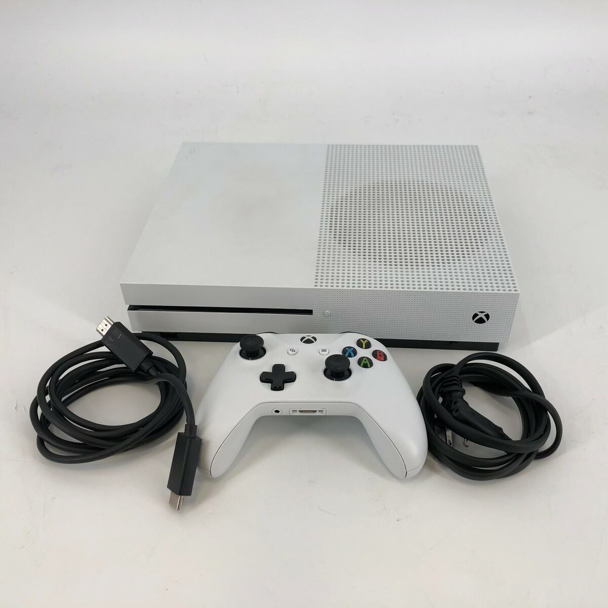 Xbox One S 500GB White w/ Cords, Controller And One Game.