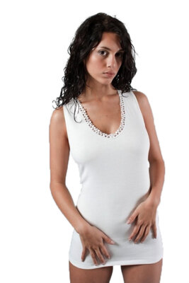 Maglia intima donna TERMO COTONE canotta trattiene caldo,respinge
