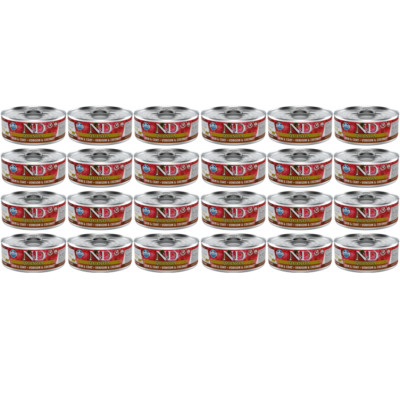 N&D Cat Quinoa 24x80g Feuchtfutter für Katzen Wildschwein mit Kokos Haut Fell