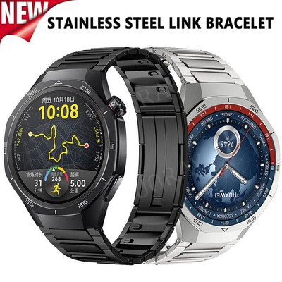 For HUAWEI Watch GT 5/4/3/2/GT5 Pro 46mm Active Stainless Steel Band Watch Strap