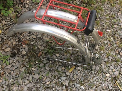 Garde boue avant arrière alu + Porte bagage pour vélo PEUGEOT années 60 / 70 - Équipements vélos