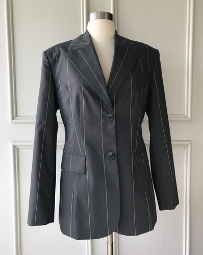 | COUNTRY ROAD | pinstripe blazer charcoal | SIZE: 8, XS | $299 new - Picture 4 of 10