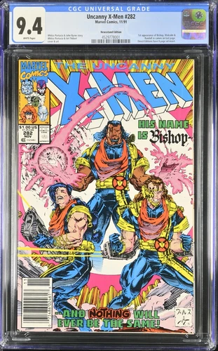 UNCANNY X-MEN #282 - Newsstand - 1st Bishop - CGC 9.4 - Marvel 11/91 Portacio