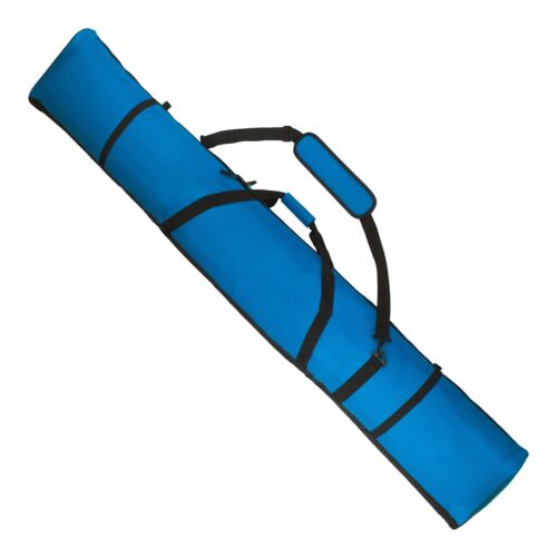 Padded Ski Bag 195cm NEW - Quality Design - Blue - Snow Ski Travel Bag - Picture 1 of 3