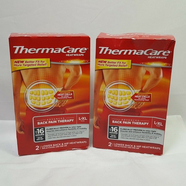 ThermaCare Heatwraps Advanced Back Pain Therapy LXL Lower Back & Hip Wraps eBay