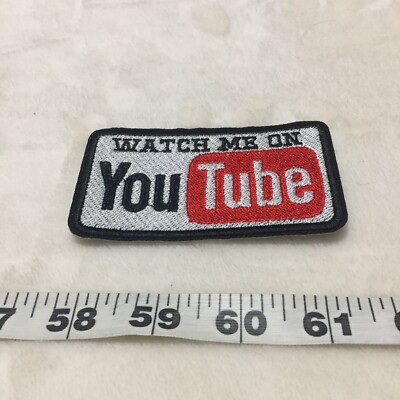 Watch Me On YouTube Eye Catching Embroidered Iron On Patch New