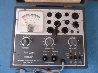 真空管テスター 真空管試験器 Accurate 157 Instrument Accurate Instruments Model-157 Emission Type Tube Tester