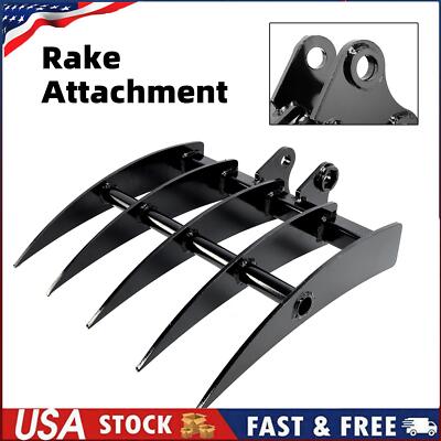 Attachment Rake Attachments Tools For Mini Excavators Excavator Small Digger..
