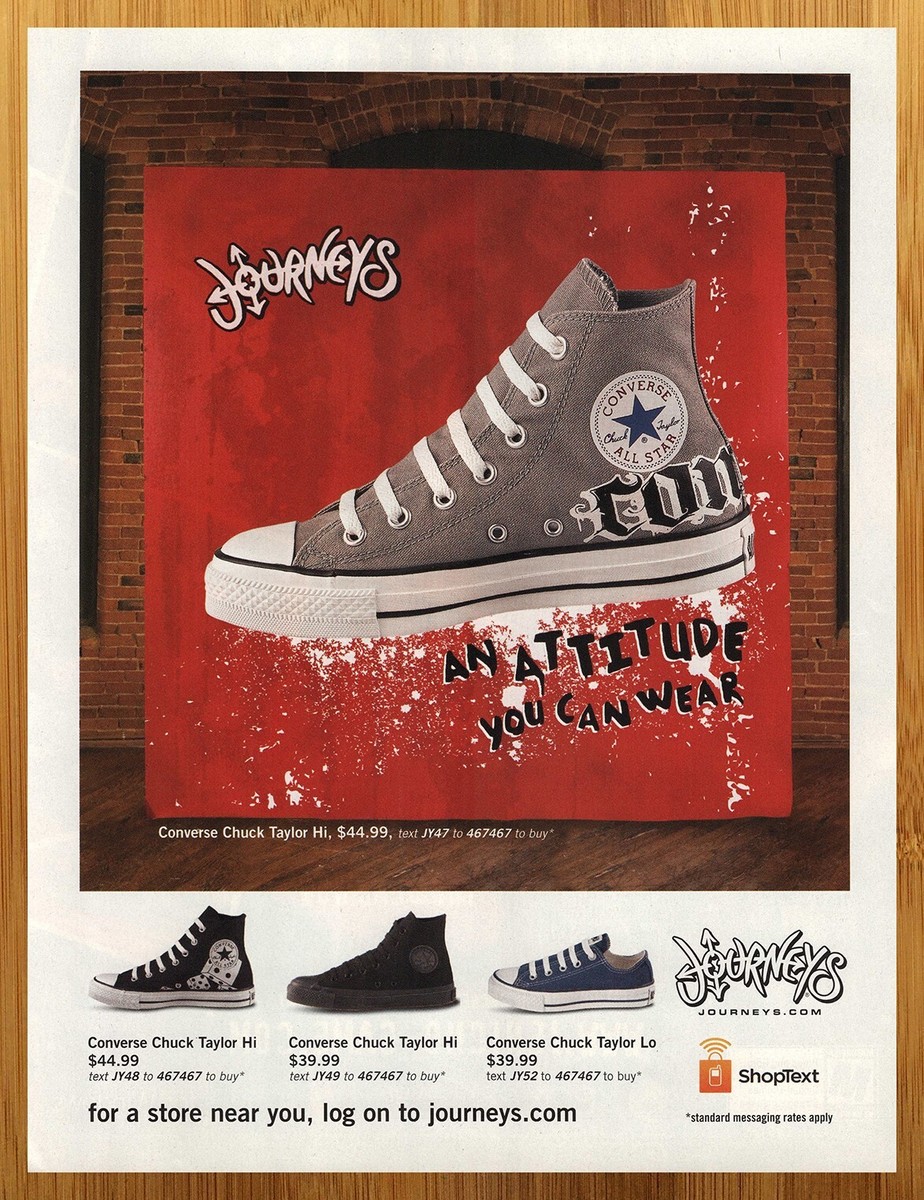 2007 Journeys Converse Chuck Taylor Print Ad/Poster Sneaker Shoe