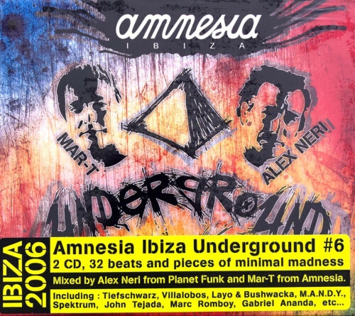 Mar-T / Alex Neri 2xCD Amnesia Ibiza Underground #6 - France (M/M - Sealed) - Picture 1 of 2