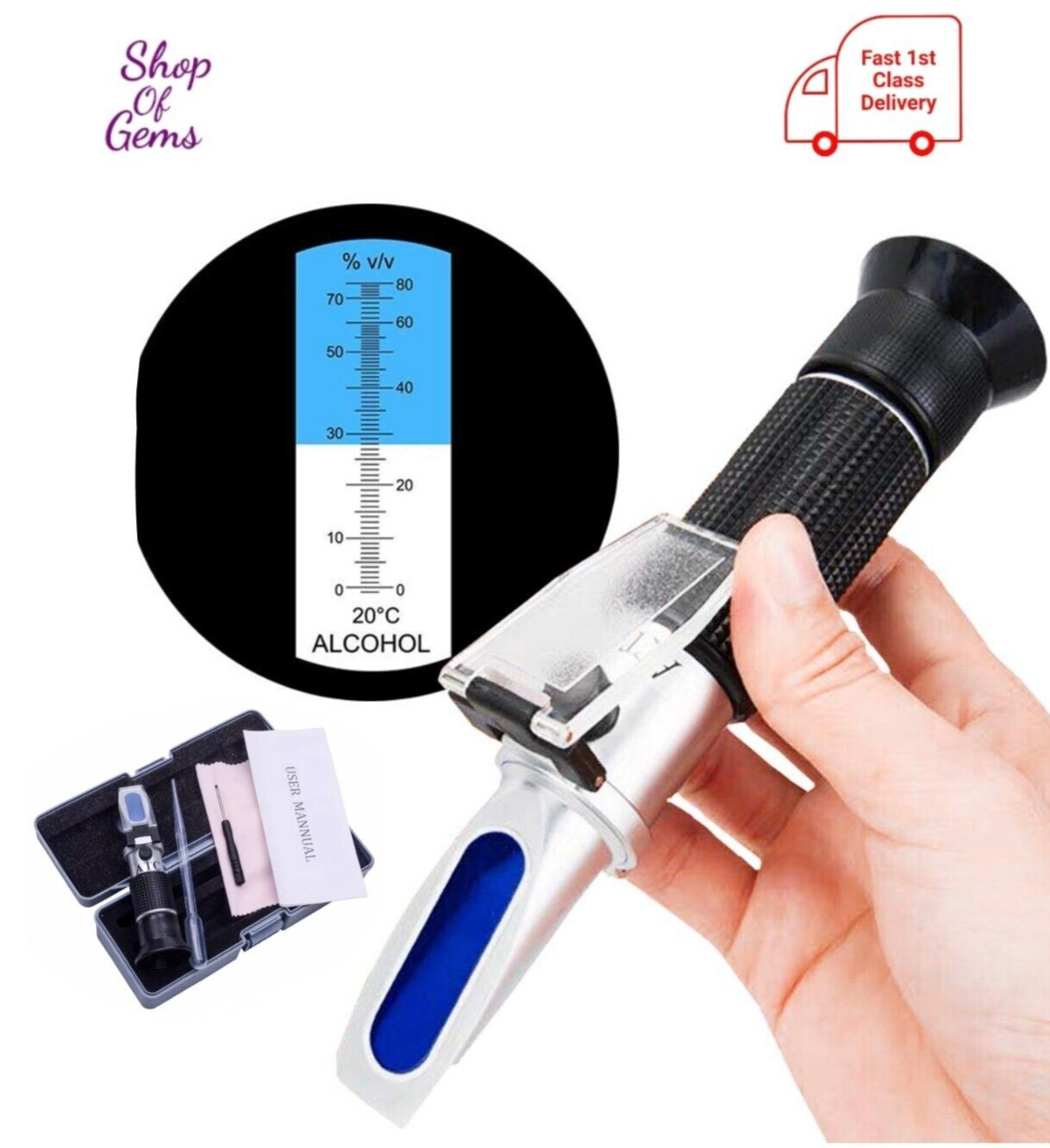REFRACTOMETER TEST VODKA SCALE ALCOHOL SPIRIT 080 HOMEBREW eBay