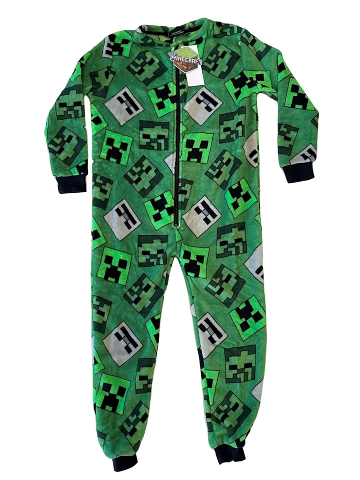 Minecraft Overall Schlafanzug Pyjama Hausanzug 98/104 110/116 122/128 134/140