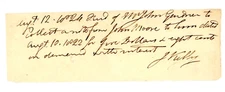 1822 Signed Exeter New Hampshire Handwritten Bill Receipt J Kelly NH John Moore