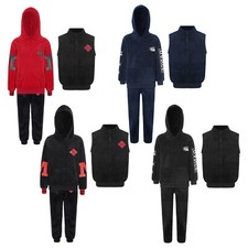 Kids Boys Sportswear Daily Wear Sport Suits Fashion Waistcoat Hoodie Pants Set