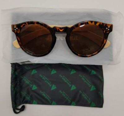 TreeHut Women's Sunglasses With Bamboo Arms Rina 52- Ebony Style