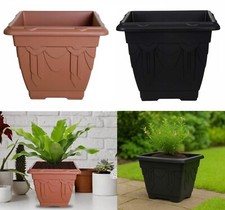 Plastic Square Venetian Style Plants Flower Pot Pots Planter Container Home