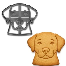 Labrador Retriever Head Cookie Cutter & Stamp - 4x3.38" (Random Color)