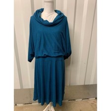 Fashion Bug Thick Business Casual Dress Womens Plus Size 1X Teal