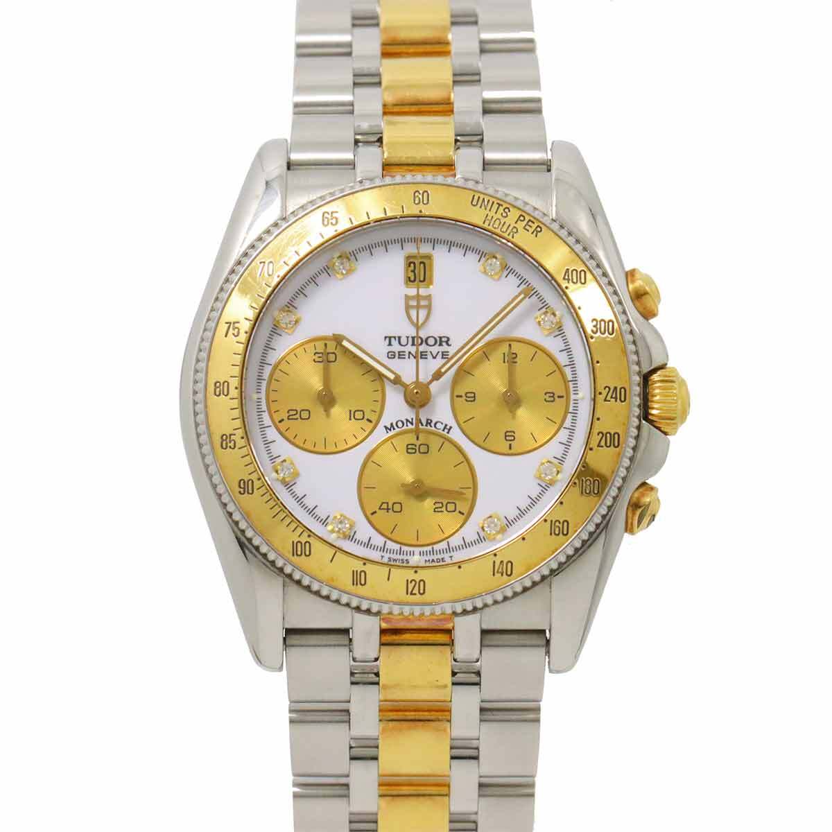 TUDOR Monarch 15903 8P Diamond Quartz Chronograph Mens Watch
