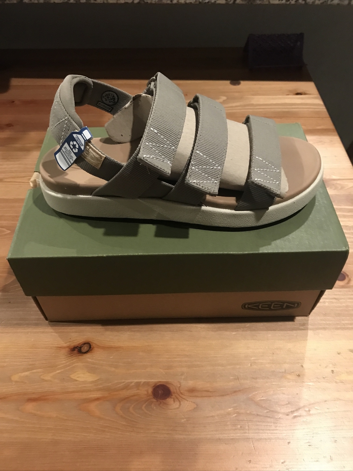 Sandali donna KEEN Elle con cinturino sul retro casual plateau brindle betulla 6 5 nuovi